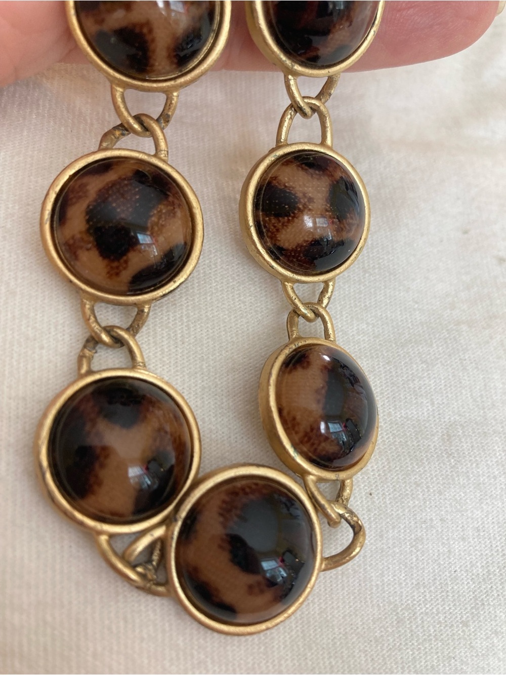 Wild Animal Spotted Print Cabochon Vintage Necklace - Picture 8 of 8